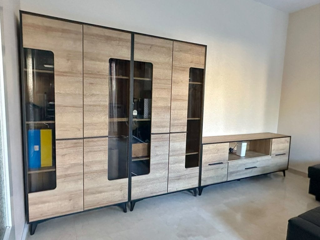 Ensemble meubles de salon FRIDA – vitrine + meuble TV, Enlèvement
