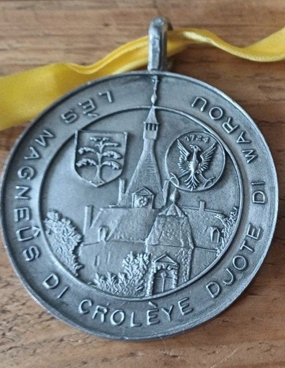 Médaille Confrérie des Magneûs d'Crolêye Djote di Warou, Enlèvement ou Envoi, Argent
