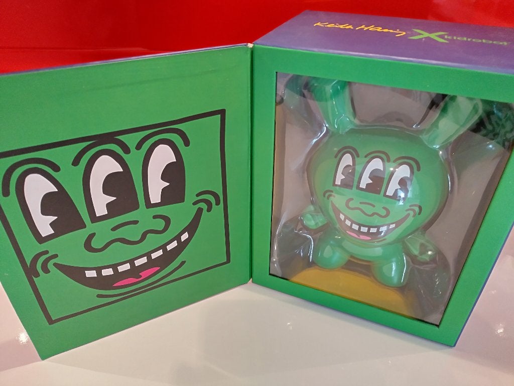 Keith Haring - Kidrobot Three Eyed Monster 8" Dunny Green, Ophalen of Verzenden, Nieuw