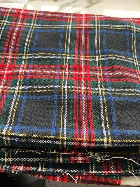 tissu : laine à carreaux, Hobby & Loisirs créatifs, 120 cm ou plus, Neuf, Laine, 200 cm ou plus