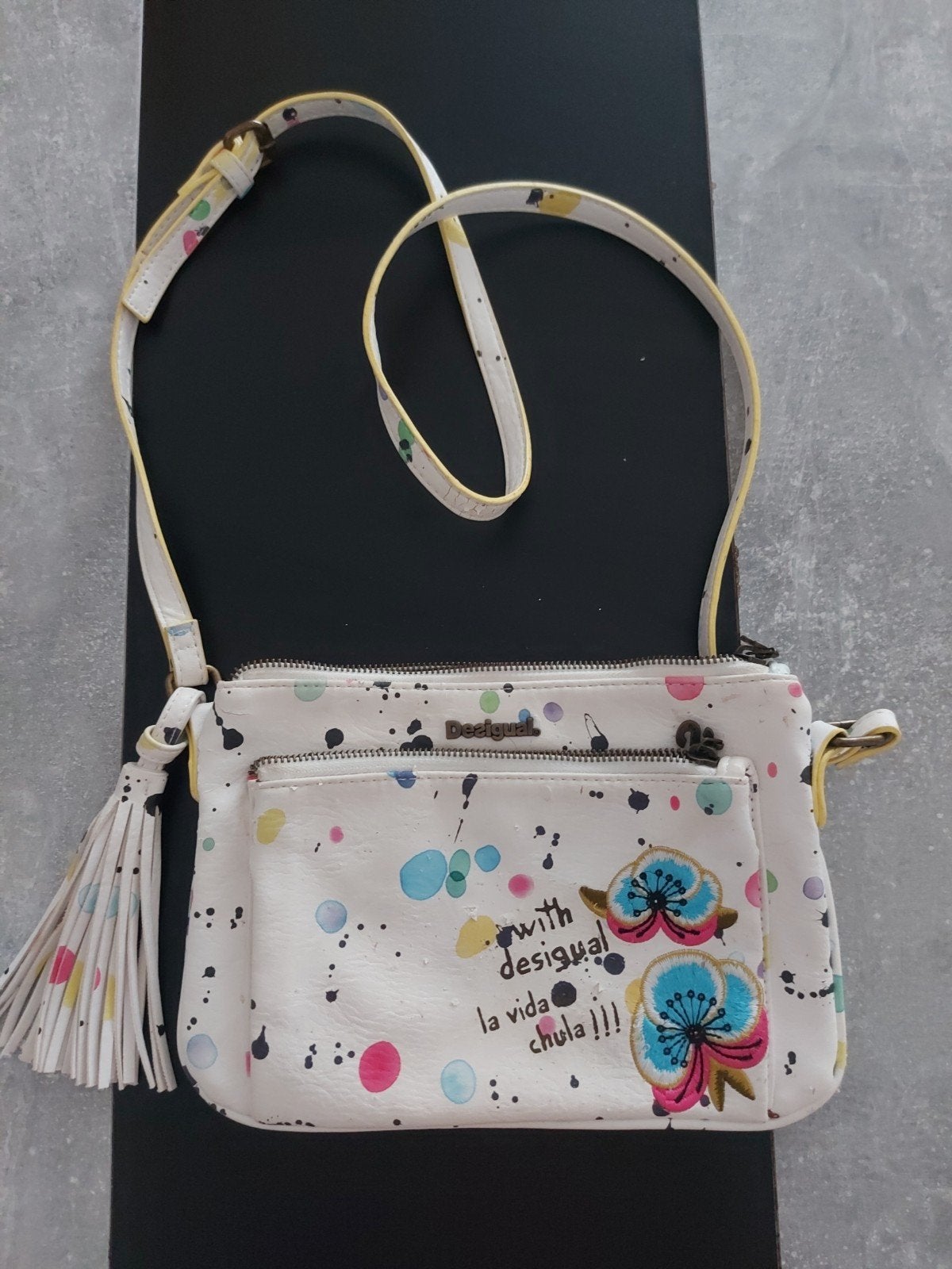 Desigual schoudertas, Ophalen of Verzenden, Gebruikt, Wit, Overige merken
