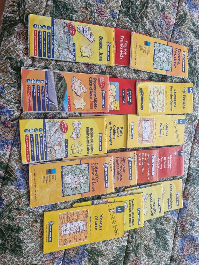 [DON] Lot complet de cartes routières Michelin, Livres, Enlèvement, Comme neuf, Autres régions, Carte géographique