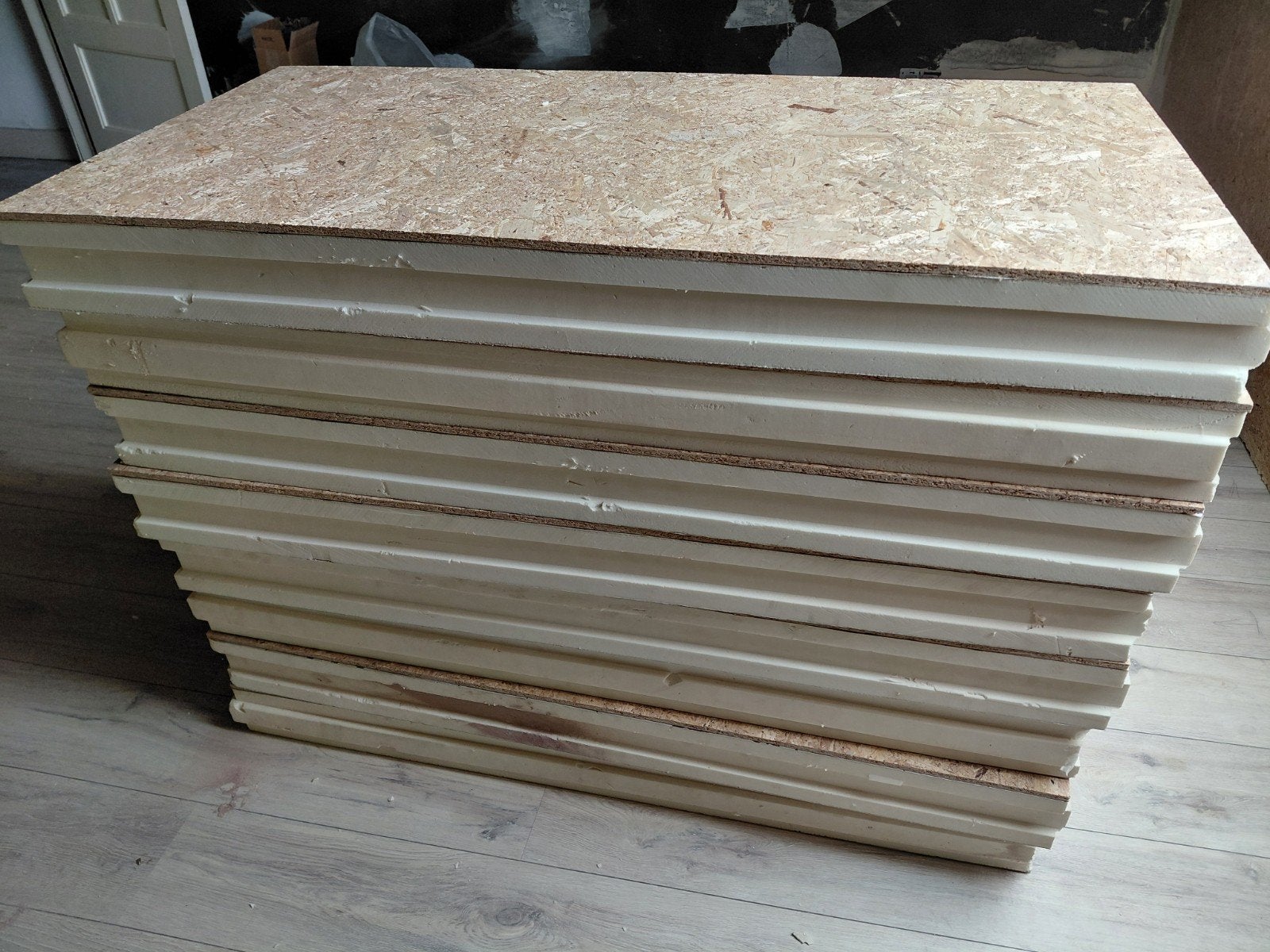 Isolatie 10cm PIR + 1cm OSB, Ophalen