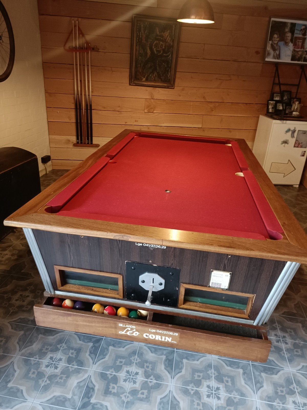 pooltafel Leo Corin goede staat met alle toebehoren 1500 eur, Ophalen, Pooltafel