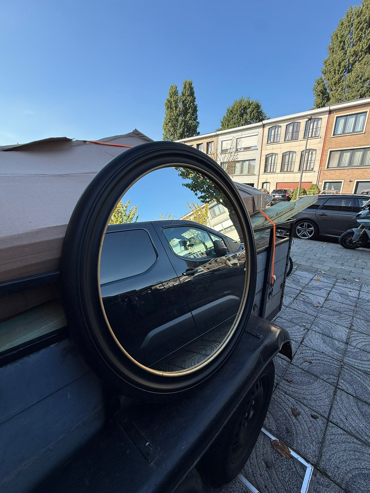 spiegel, Huis en Inrichting, Ophalen, Rond, Zo goed als nieuw, 75 tot 100 cm