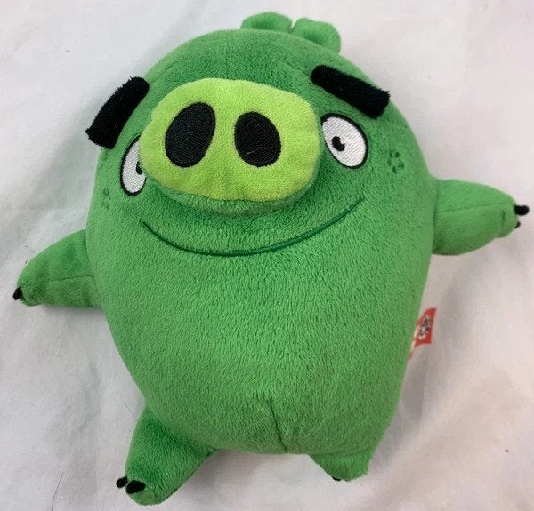 Angry Birds Pig Leonard pluche groen varken knuffel, Kinderen en Baby's, Speelgoed | Knuffels en Pluche, Groen, Overige merken