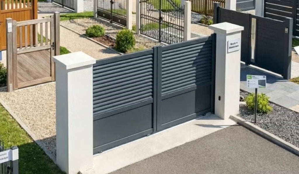SHOWROOMMODEL schuifpoort aluminium VERO, Jardin & Terrasse, Portes de jardin, Porte coulissante, Aluminium, Enlèvement