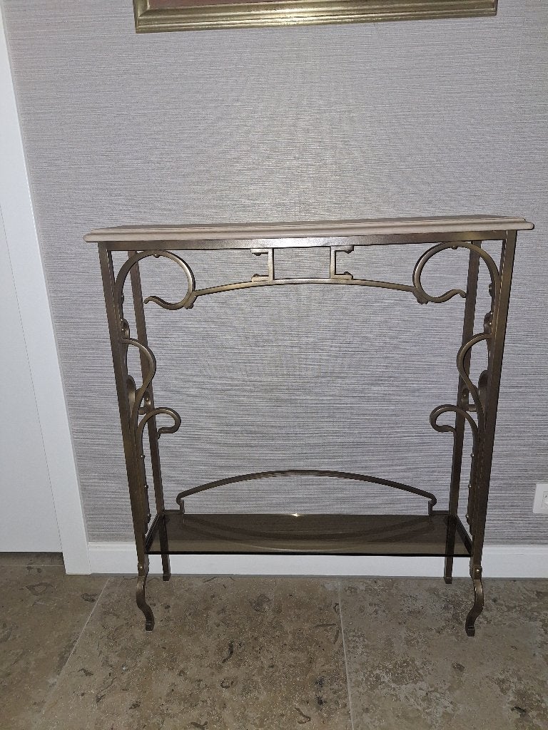 Étagère murale artisanale de style Art Déco, Maison & Meubles, Beige, Autres styles, Métal, Objet de décoration