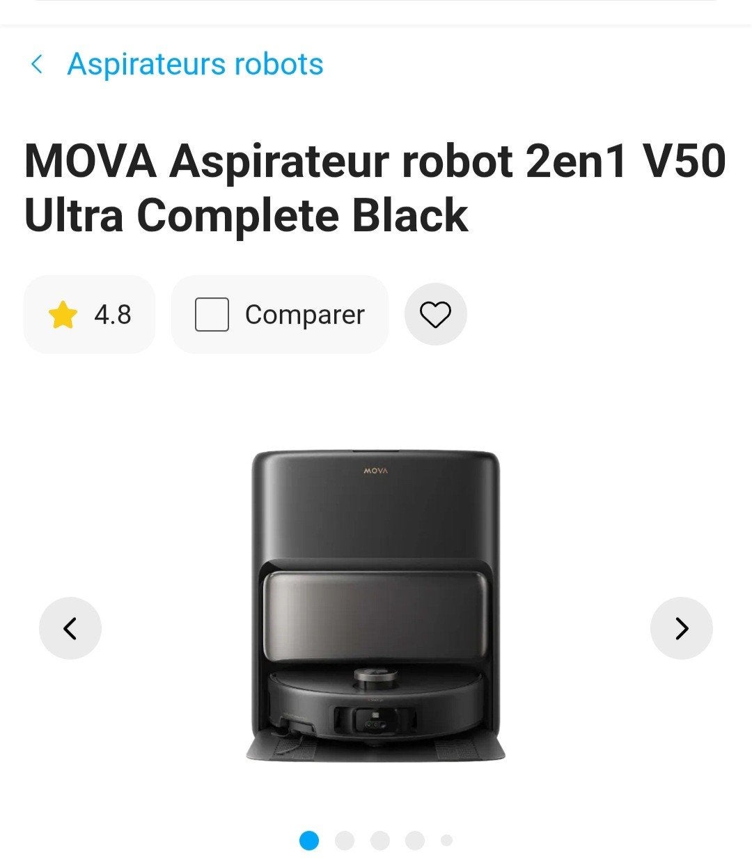 Aspirateur-laveur MOVA V50 ultra complete NEUF, Electroménager, Enlèvement, Neuf