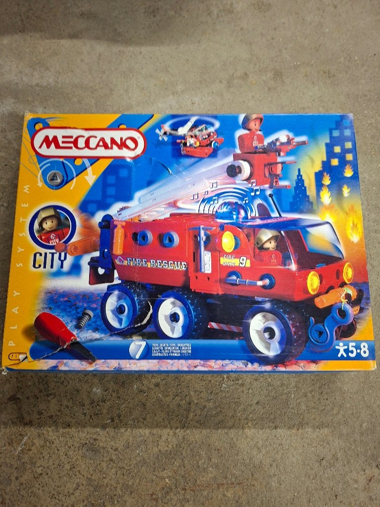 Brandweerwagen van meccano, Collections, Enlèvement, Comme neuf