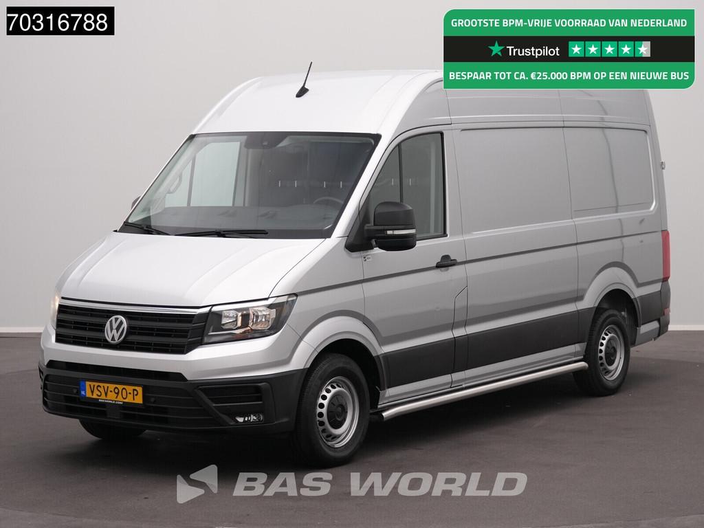 Volkswagen Crafter 140pk L3H3 Trekhaak Navi Airco Cruise Par, Auto's, Stof, Gebruikt, Euro 6, 4 cilinders