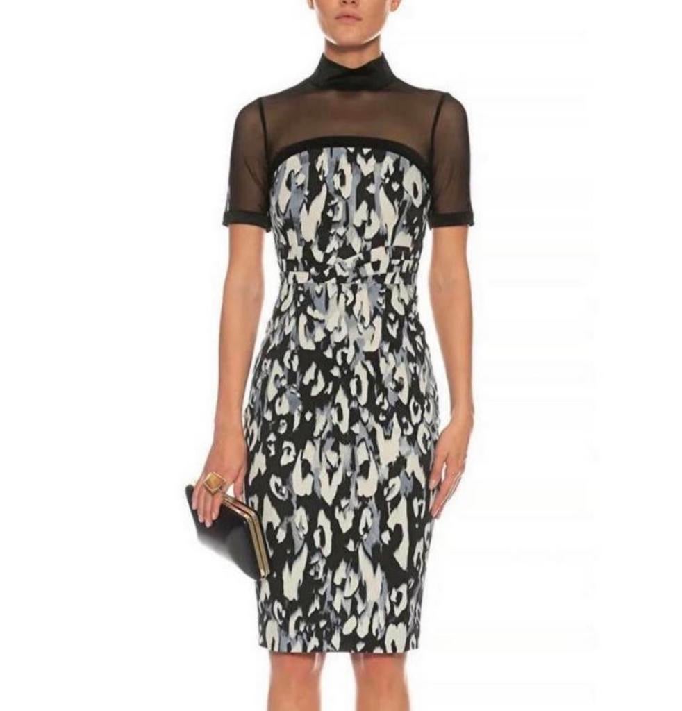 Karen Millen luipaardprint zwarte grijs NIEUW animal jurk M, Maat 38/40 (M), Wit, Nieuw, Ophalen of Verzenden