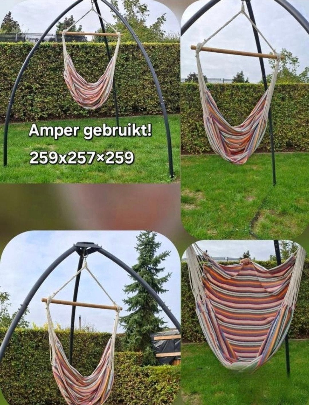 Hangmat met staander. Als nieuw!, Ophalen, Opvouwbaar, Zo goed als nieuw, Eenpersoons