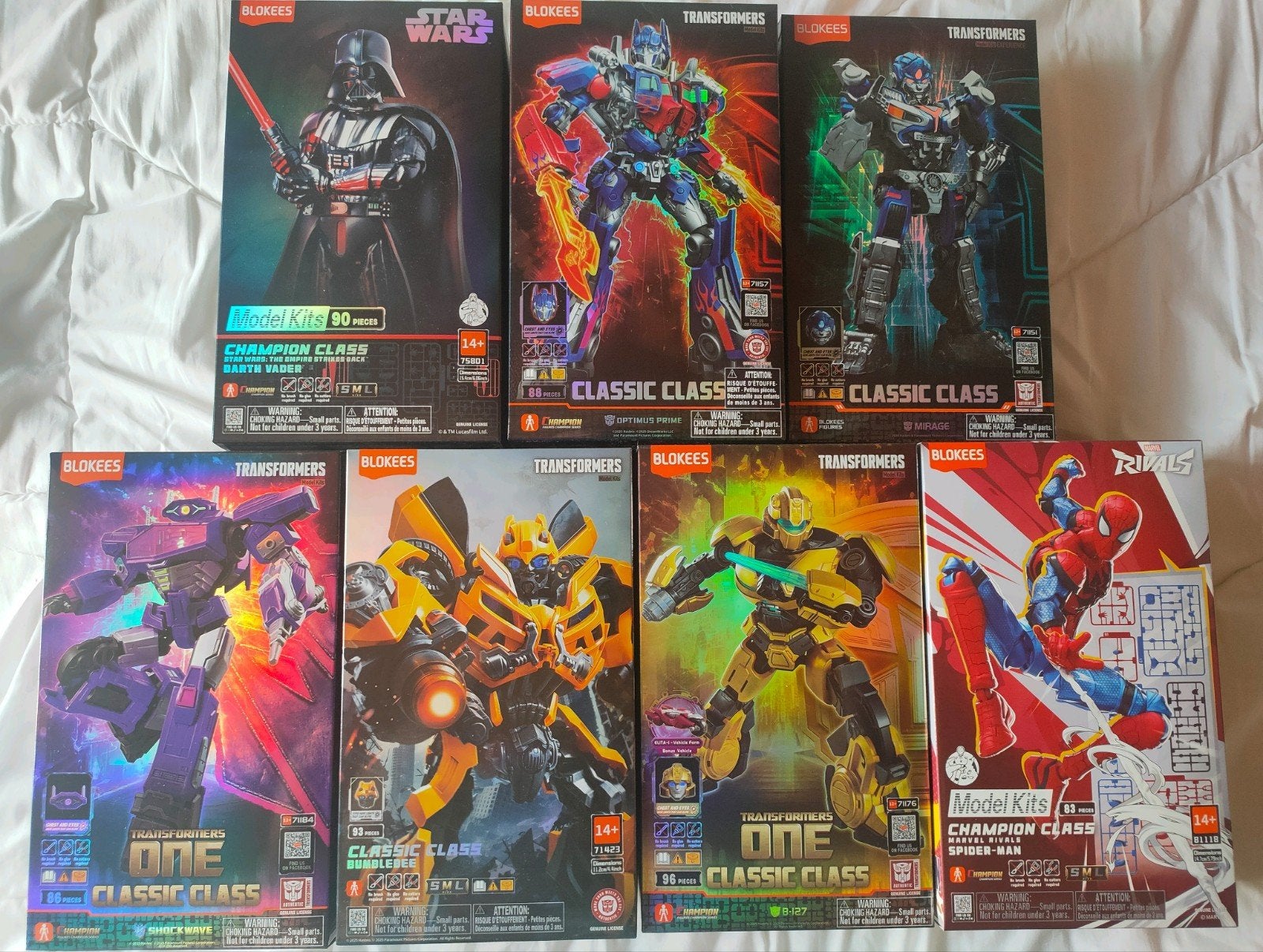Lot 7 Figurines Blokees Transformers Star Wars Marvel NEUF, Collections, Enlèvement, Neuf