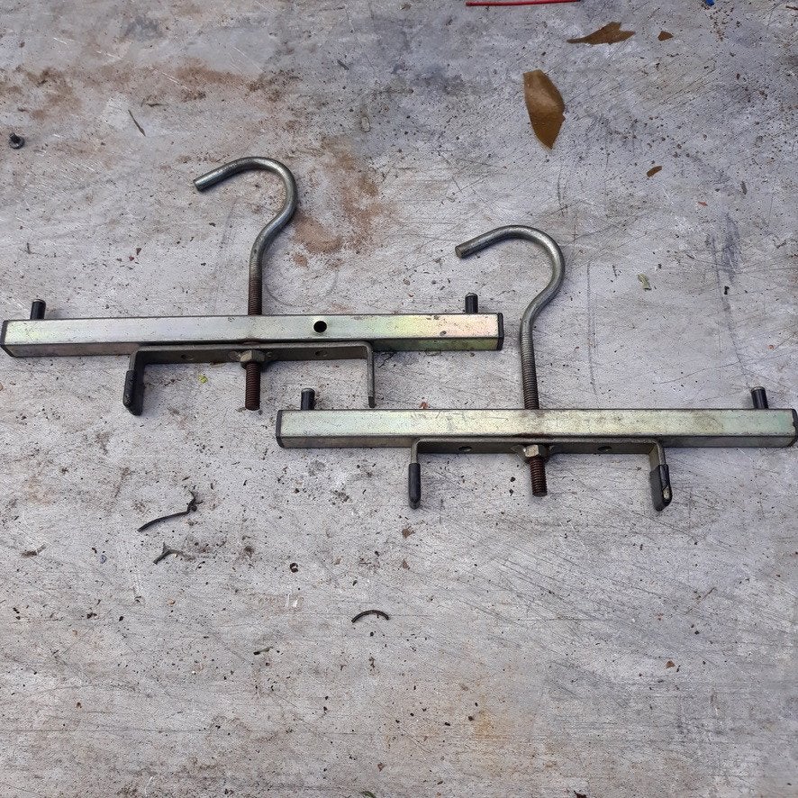 Snelklemmen voor vervoeren van ladders, Ophalen of Verzenden, Zo goed als nieuw, Ladder, Opvouwbaar of Inschuifbaar