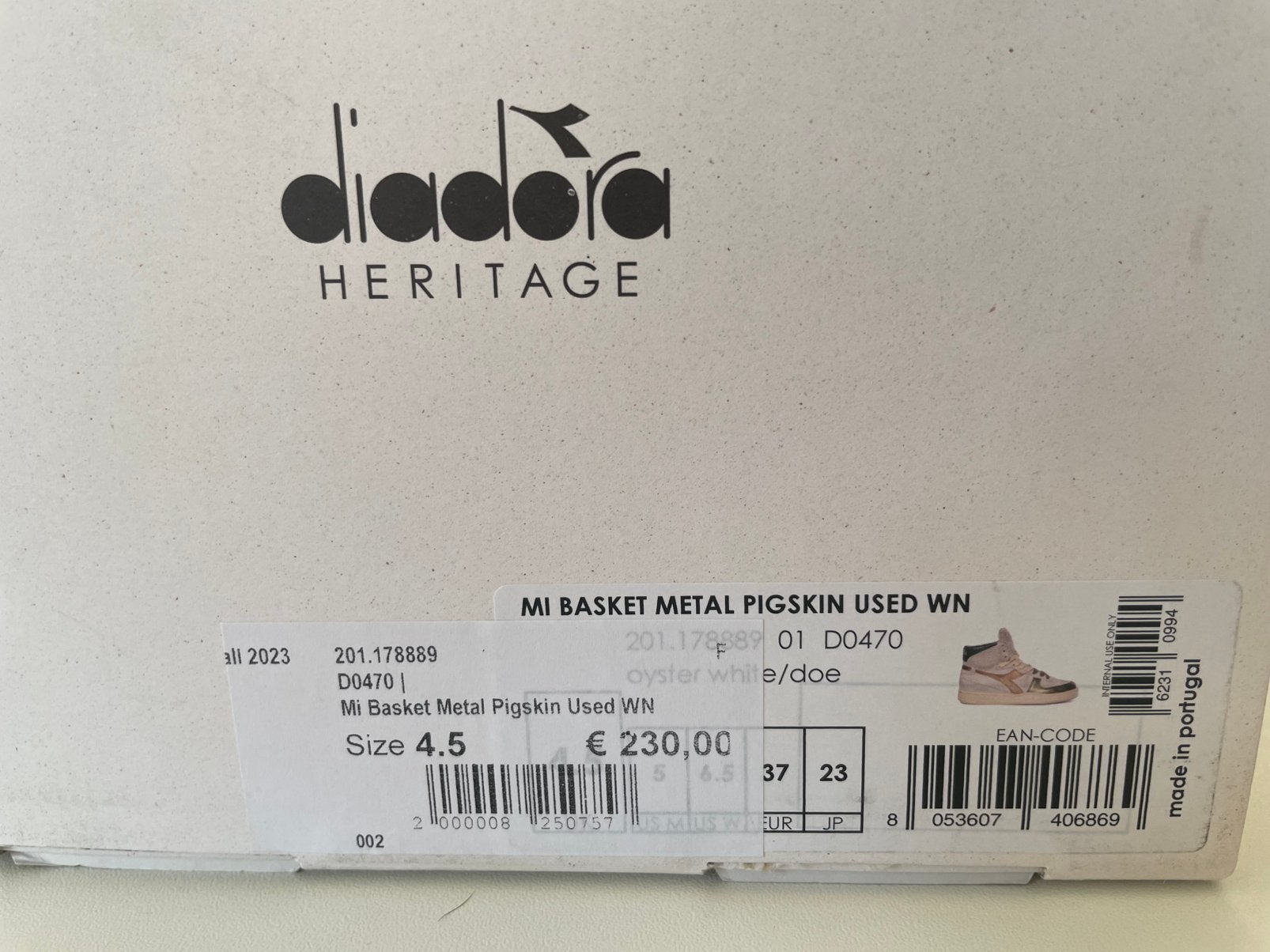 Diadora-heritage, Beige, Ophalen of Verzenden, Sneakers, Gedragen