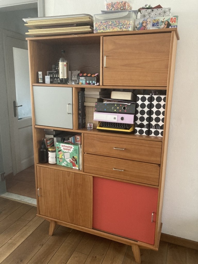 Vintage boekenkast Maisons du Monde, 25 à 50 cm, Comme neuf, 100 à 150 cm, Chêne