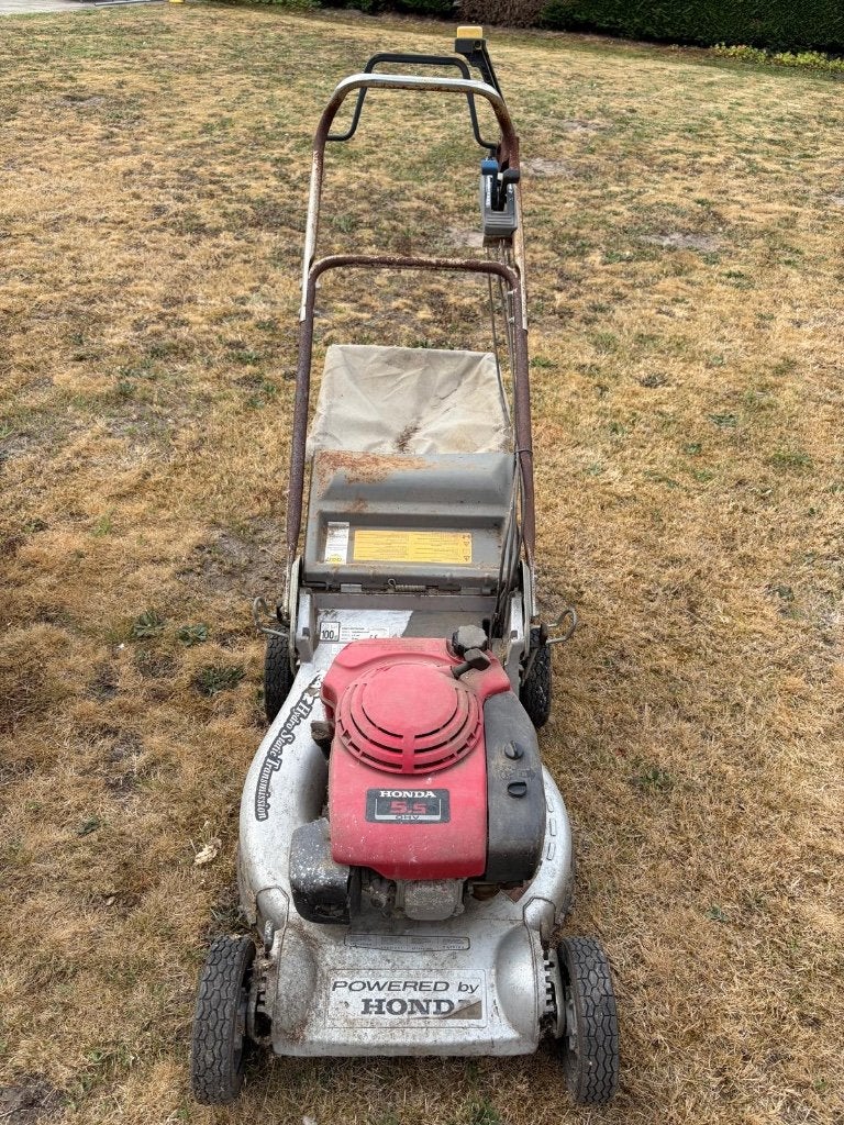 Benzinemaaier Honda 5.5 OHV, Tuin en Terras, Grasmaaiers, Cirkelmaaier, Honda, Gebruikt, Benzine-grasmaaier