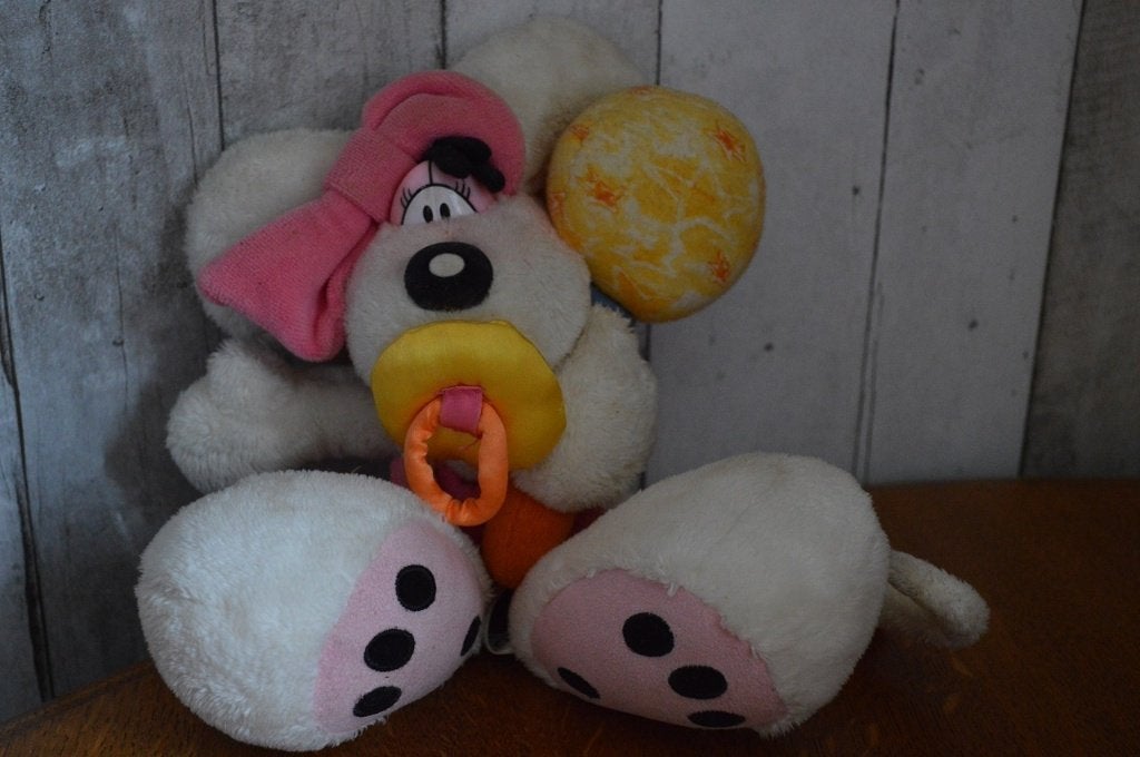 * Diddlina met roze strik, tut en rammelaar, Ophalen of Verzenden, Diddlina, Zo goed als nieuw, Knuffel