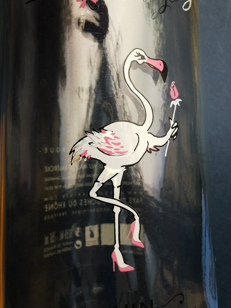 Fles flamingo met herbruikbare dop, prijs per stuk., Enlèvement, Comme neuf