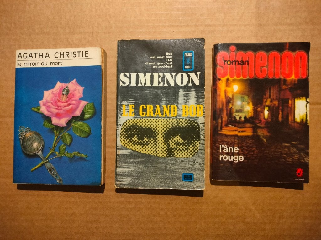 FR pakket 3 romans 1 x A. Christie + 2 x Simenon, Gelezen, België, Ophalen of Verzenden, G. Simenon + A. Christie