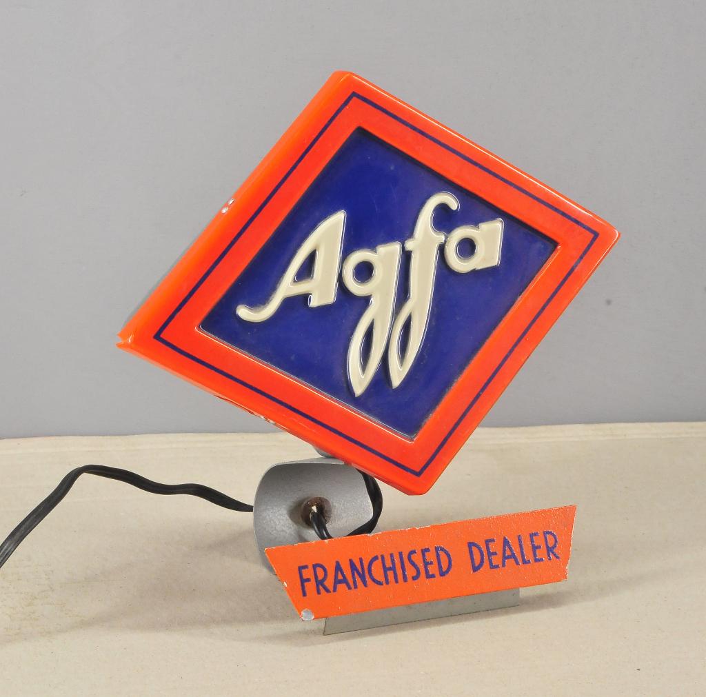 publicité Agfa Franchised dealer vers 1960 PLV Gevaert Photo, Envoi, Comme neuf, Panneau publicitaire