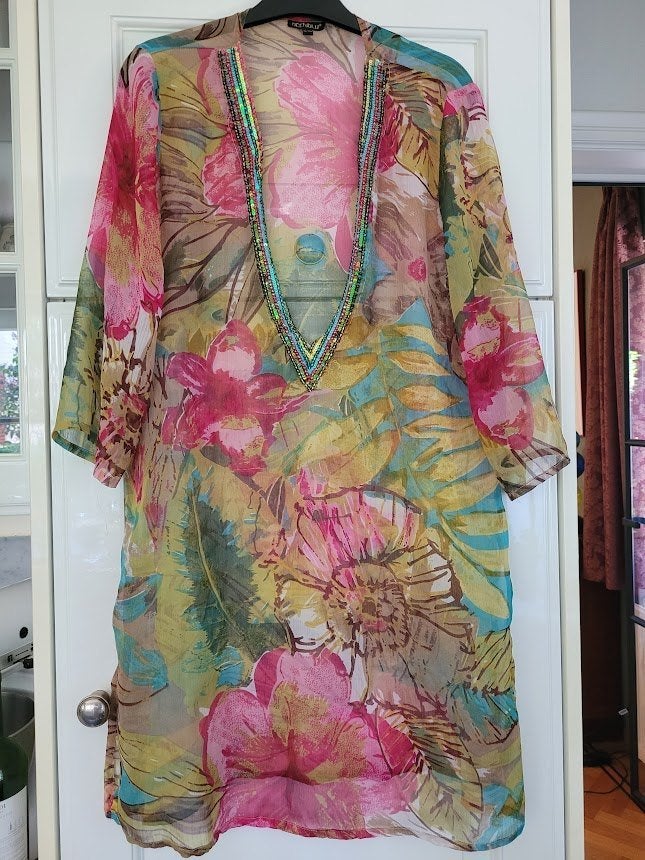 voile tuniek  bloes, Ophalen of Verzenden, Zo goed als nieuw, Maat 38/40 (M), Roze