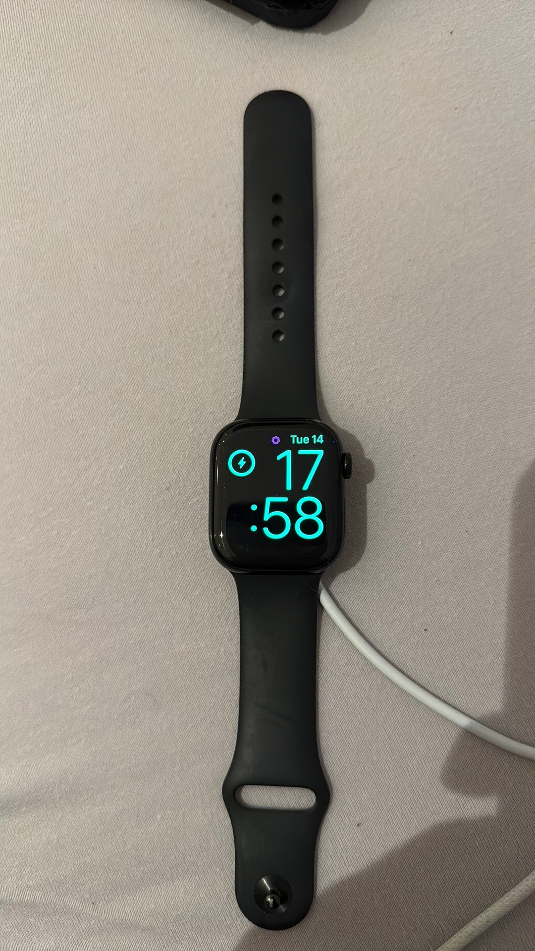 Apple watch series 10 42mm + oplader, Enlèvement, Comme neuf, Noir, IOS