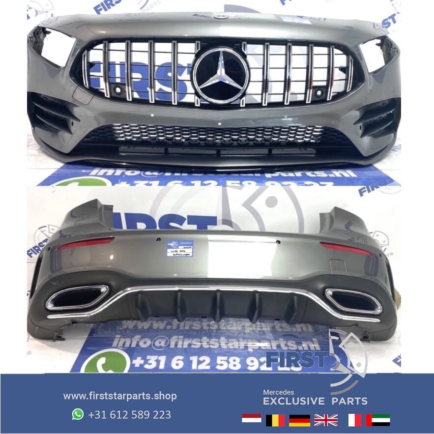 W177 AMG PAKKET ORIGINEEL Mercedes A Klasse 2018-2021 ZWART, Gebruikt, -, Ophalen of Verzenden, Bumper