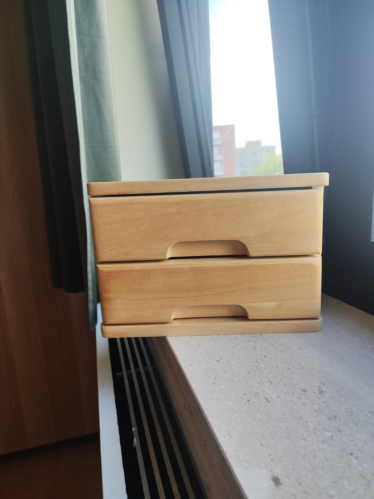 Houten opbergkastje opberglades 2 lades 25*20*17 organizer, Minder dan 45 cm, Nieuw, Ophalen of Verzenden, Minder dan 55 cm