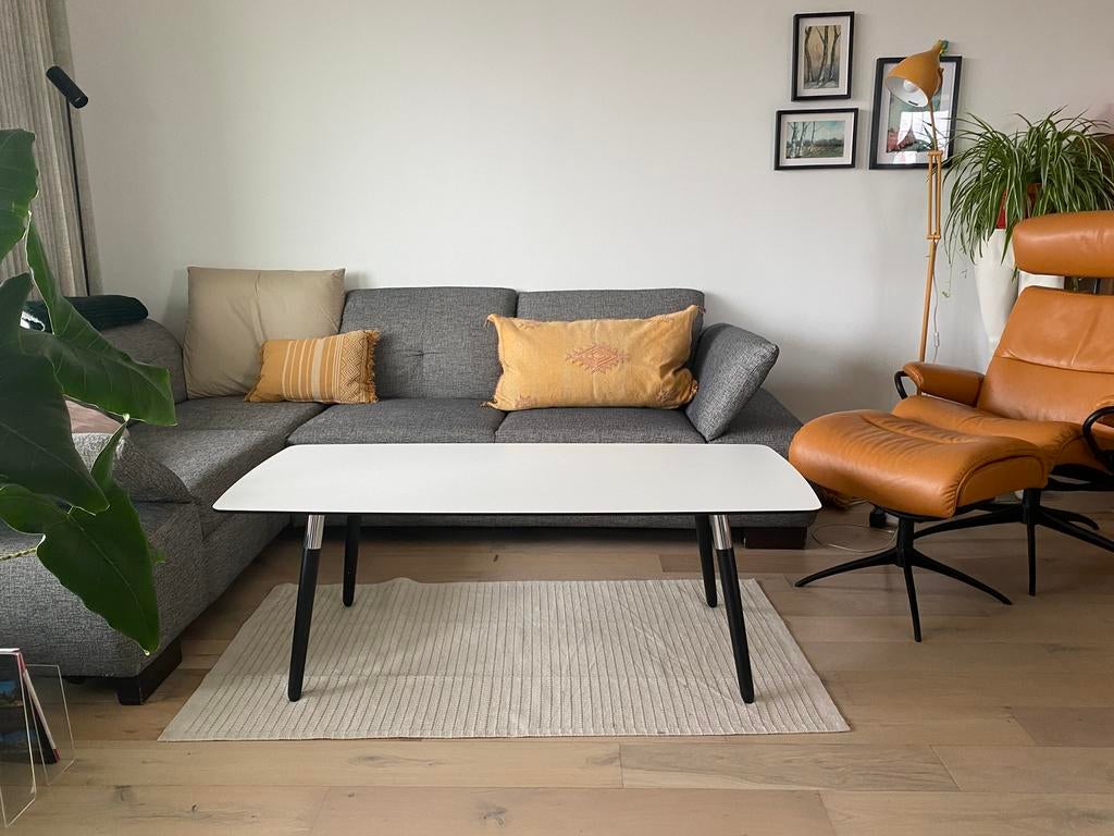 Salontafel / Bijzettafel- design stresless., Enlèvement, 75 cm ou plus, Ovale, Design vintage-modern