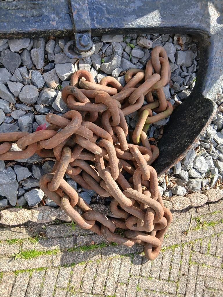 Zware industriële ketting 10m grote schakels, Antiek en Kunst, Ophalen