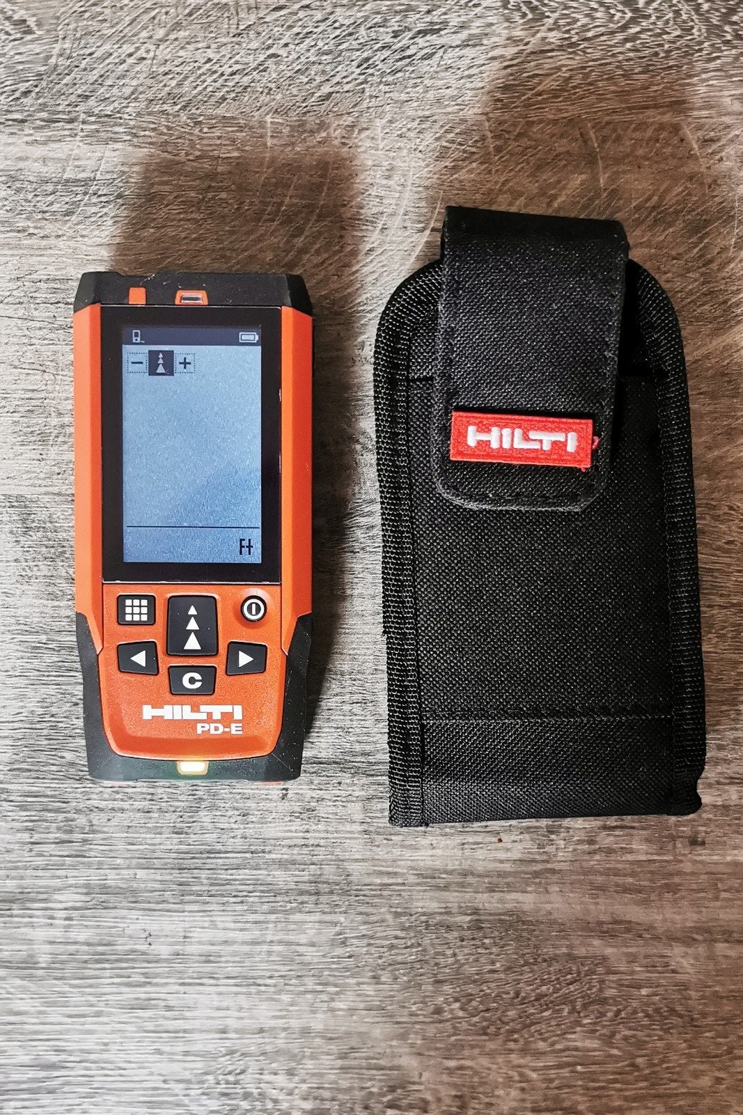 Hilti PD-E professionele afstandsmeter voor buiten, Doe-het-zelf en Bouw, Meetapparatuur, Ophalen of Verzenden, Zo goed als nieuw