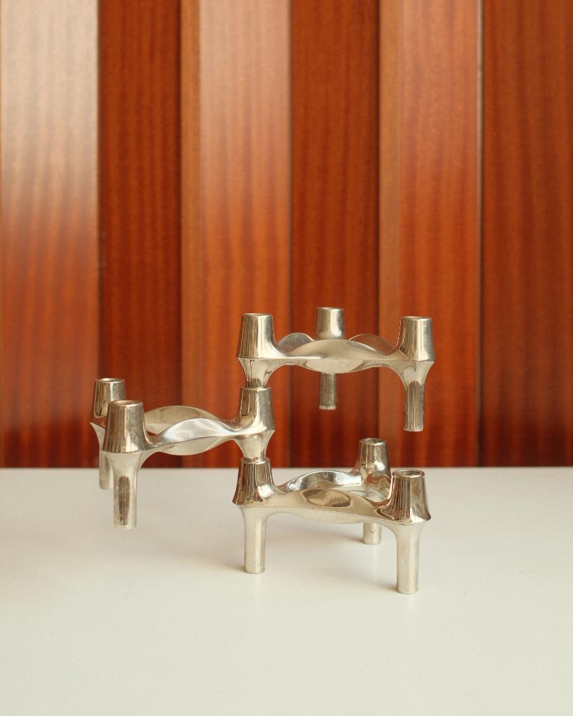 Bougeoirs modulaires en chrome, Dust Nail/BMF, Enlèvement ou Envoi, Argent