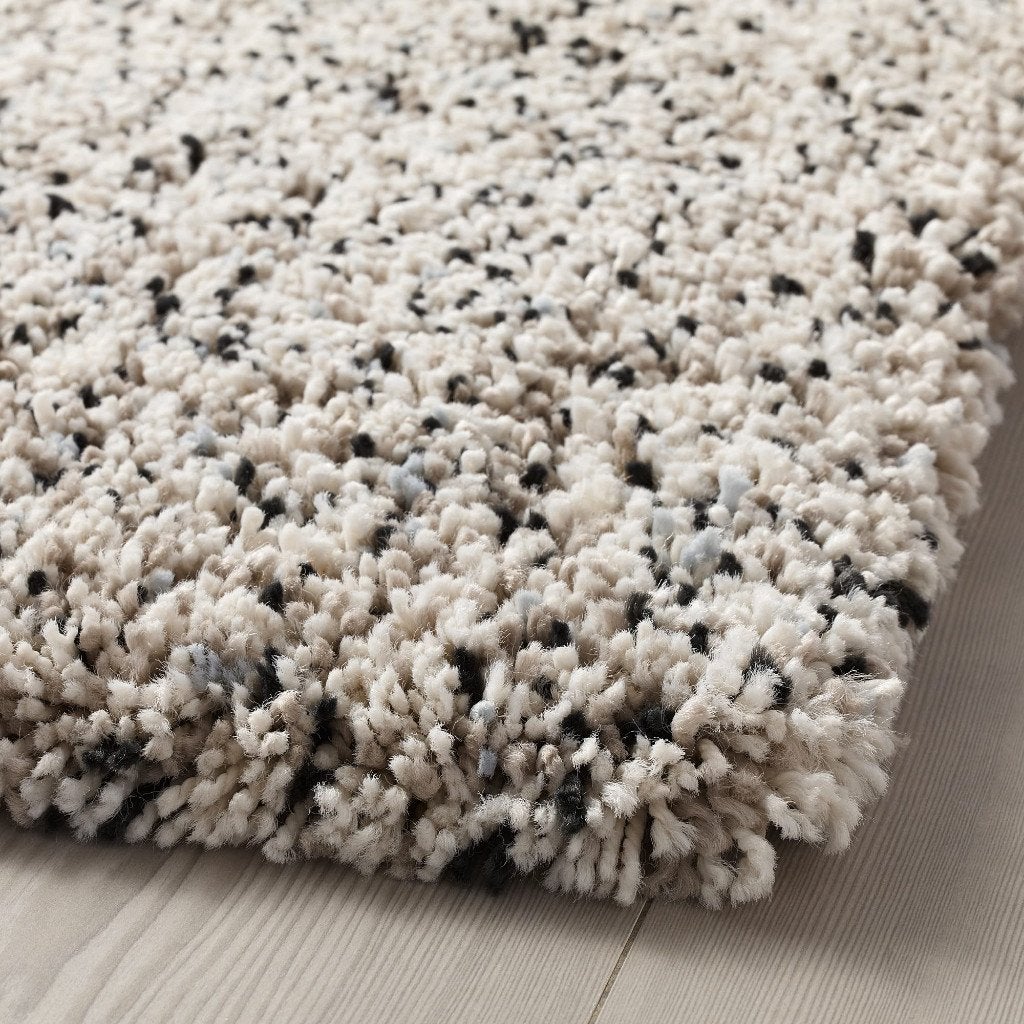 2 x Ikea VINDUM vloerkleed, hoogpolig, ecru, Huis en Inrichting, Stoffering | Tapijten en Vloerkleden, Ophalen, Zo goed als nieuw