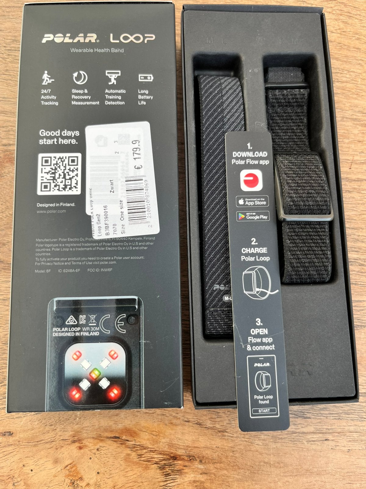 Bracelet Polar Loop Health - Noir - Parfait état, Enlèvement ou Envoi, Comme neuf, Noir