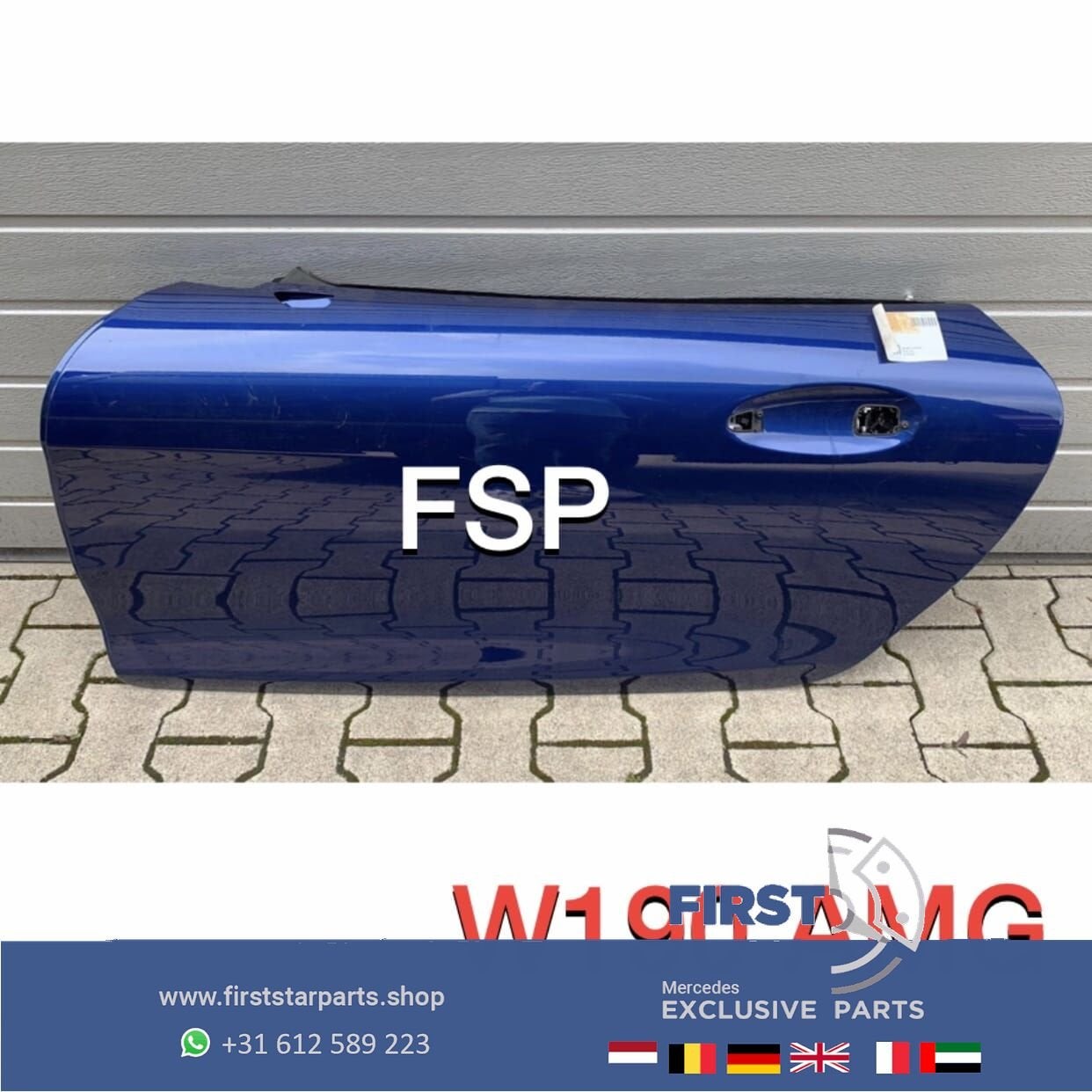 W190 C190 S190 R190 AMG GT DEUR LINKS BLAUW PORTIER COMPLEET, Gebruikt, -, Deur, Voor