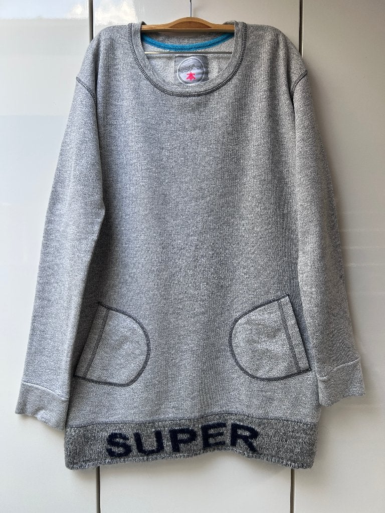 Grijze sweaterjurk van Superdry - Maat L, Kleding | Dames, Superdry, Maat 42/44 (L), Ophalen of Verzenden, Zo goed als nieuw