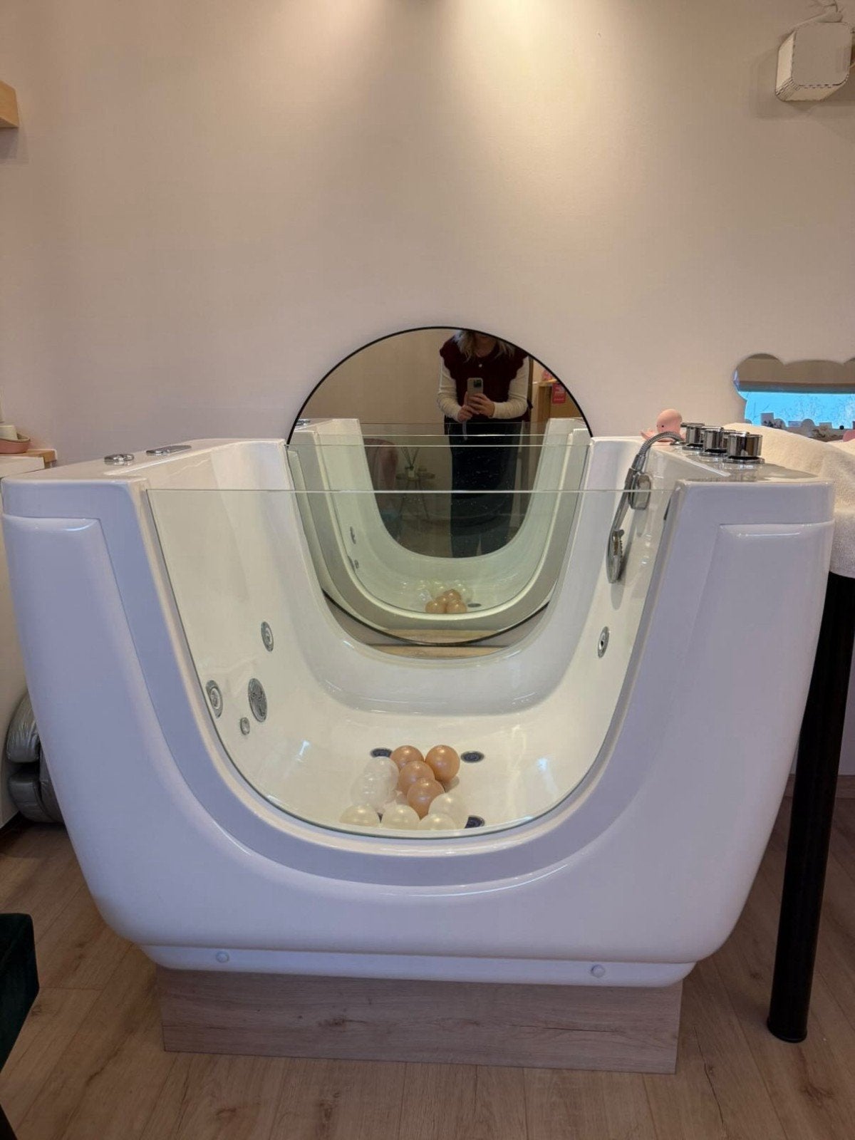 Baby spa bad - baby jacuzzi + spiegel, Gebruikt, Badje, Ophalen, Overige merken