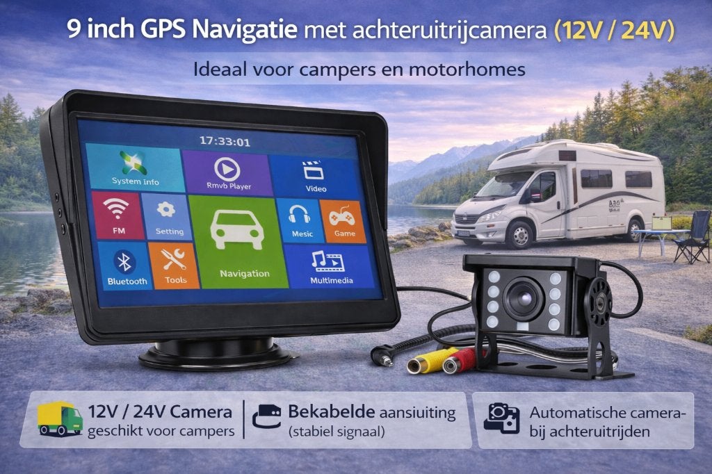 7&9" Auto, Truck, Camper GPS met Achteruitrijcamera Bedraad, Info@drktech.be, Oosterwennel 35 Genk, Nieuw, Ophalen of Verzenden