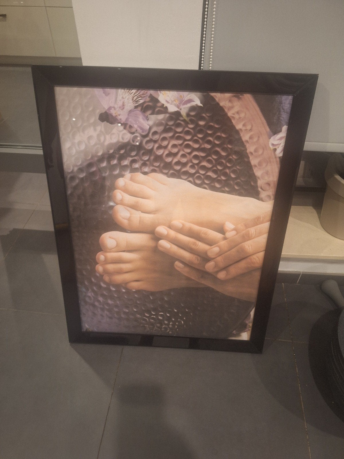 Ingelijste decoratie – Pedicure / Wellness / Schoonheidssalo, Ophalen, Met afbeelding