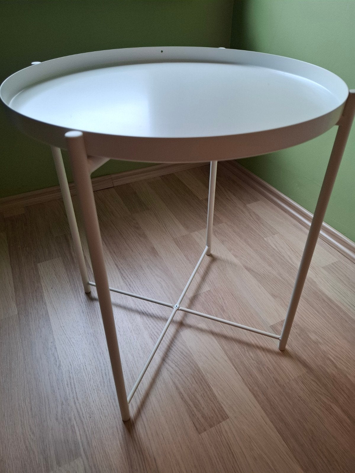 Wit bijzettafeltje, Tuin en Terras, Ophalen of Verzenden