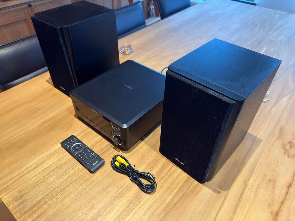 Philips MCD712 stereo set microsystem, Audio, Tv en Foto, Luidsprekerboxen, Zo goed als nieuw, Philips, Ophalen