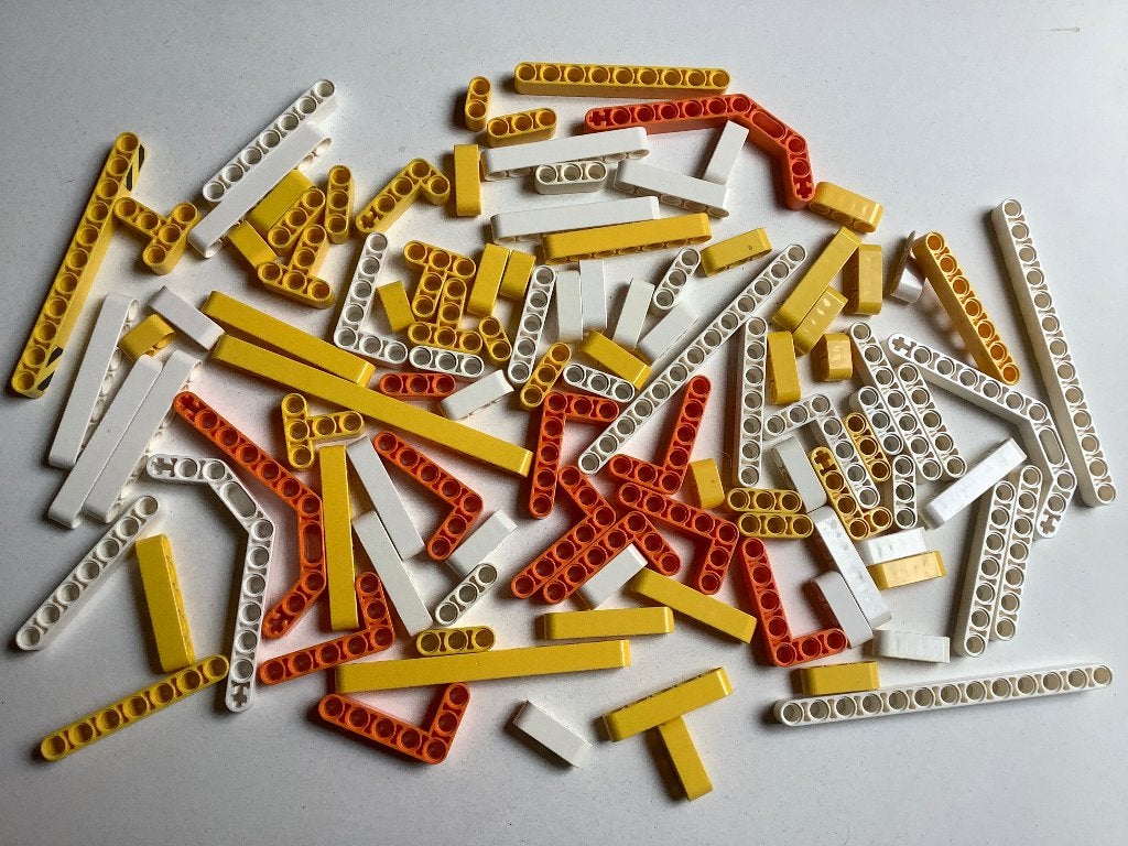 Lego Technic liftarms 110 st / 206-8, Lego, Ophalen of Verzenden, Zo goed als nieuw, Technic