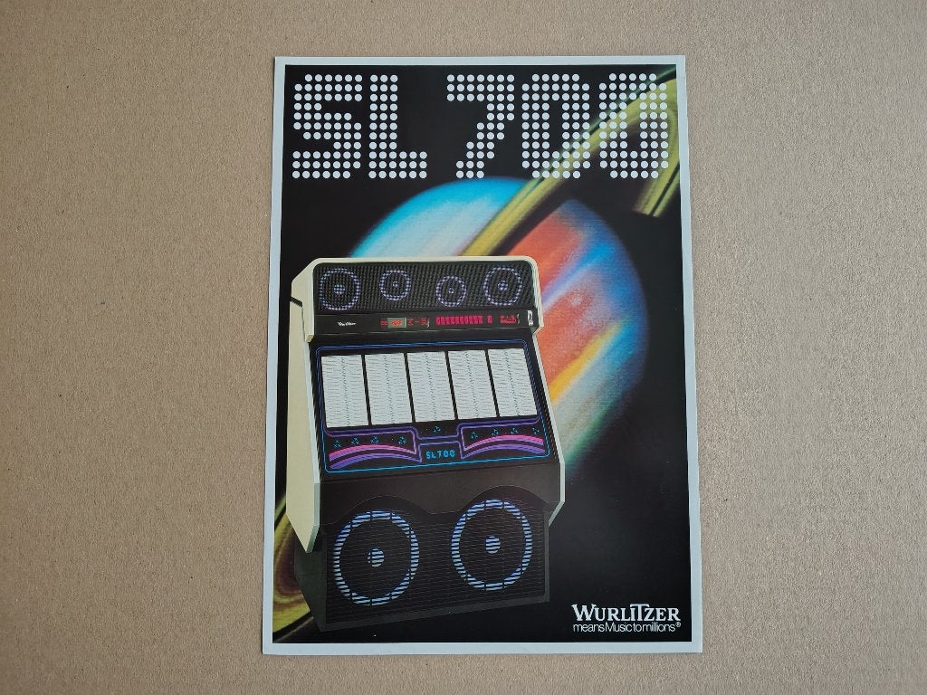 Flyer: Wurlitzer SL700 (1987) jukebox, Envoi, Wurlitzer