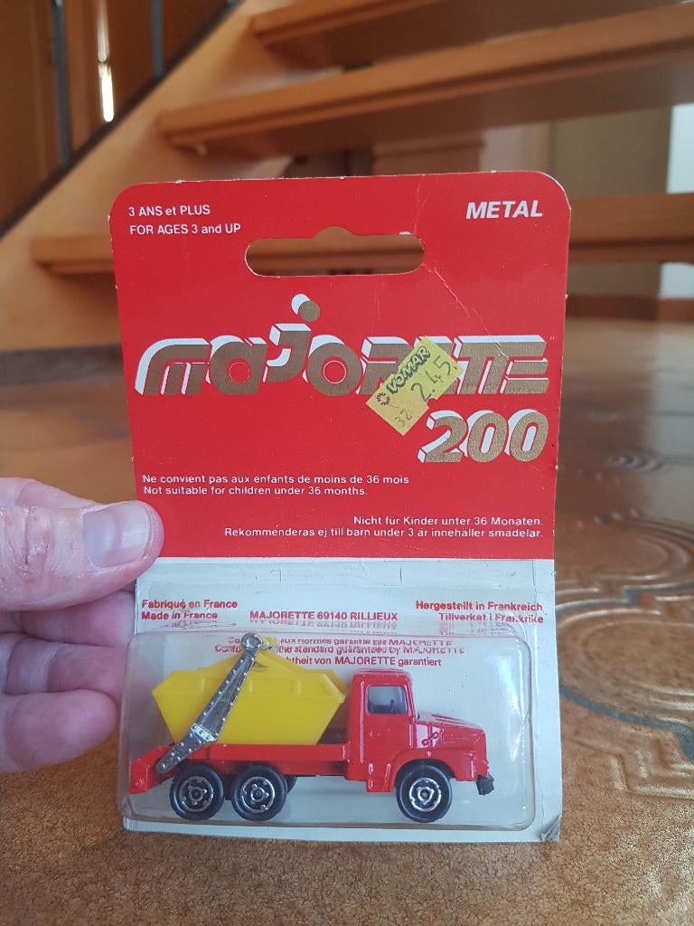 Majorette 222 Scania Multi Benne Truck Red/yellow Vintage, Ophalen of Verzenden, Nieuw, Bus of Vrachtwagen
