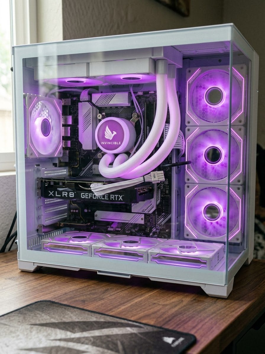 Pc gamer fortnite, r7 5700x, rtx 4060, watercooling, 32 GB, Utilisé, SSD, Avec carte vidéo