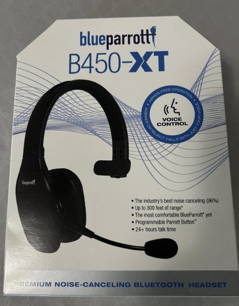 Wireless Bluetooth Mono Headset - BlueParrott B450-XT., Informatique & Logiciels, Casques micro, Envoi, Comme neuf, Sans fil, Over-ear