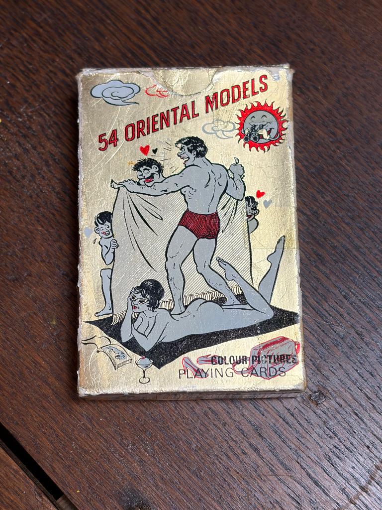 Vintage Erotische Speelkaarten 54 Oriental Models'Jaren 60), Hobby en Vrije tijd, Ophalen of Verzenden