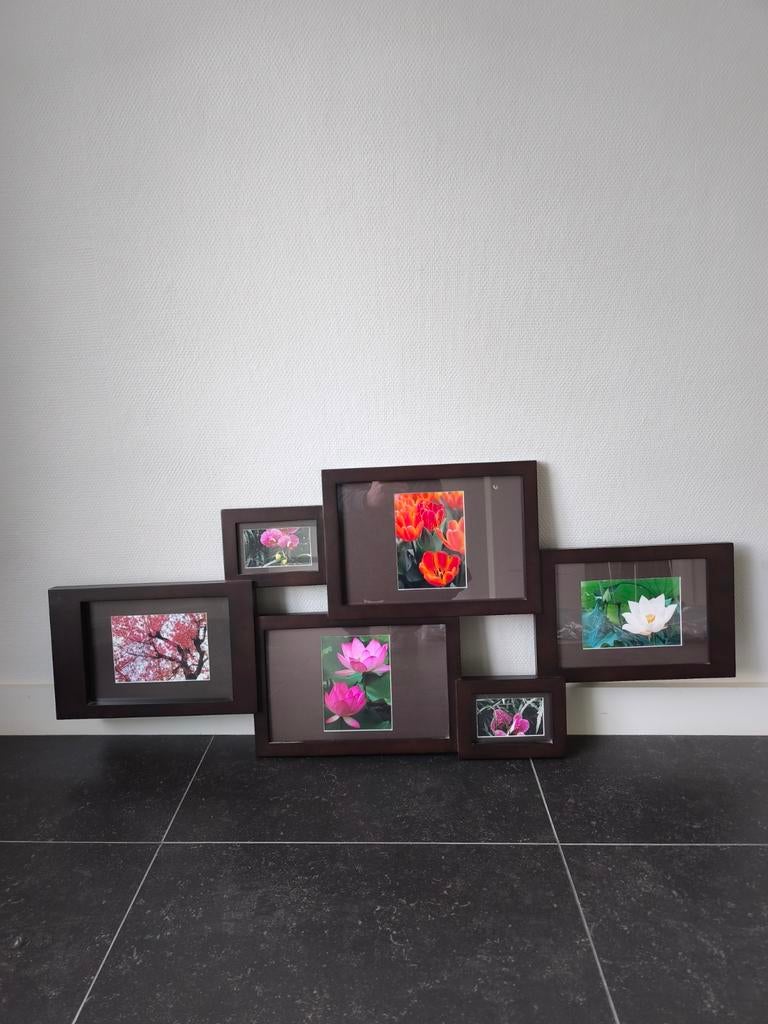 Fotokader voor 6 afbeeldingen in hout, Ophalen